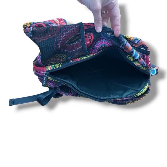 Vera Bradley Lighten Up Essential Backpack in Twilight Paisley Pattern School main image 11
